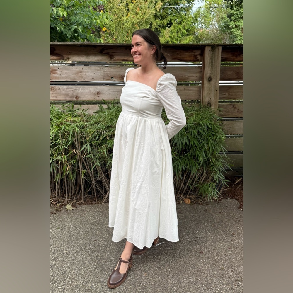 NWT Reformation Elly Dress Ivory - Size 12
